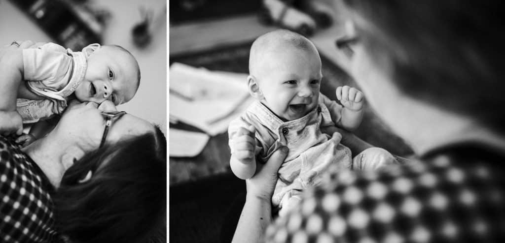 Baby hat bei Fotoshooting Spass